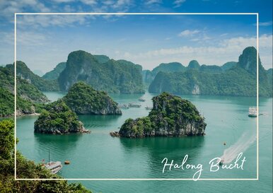 Postkarte Halong Bucht